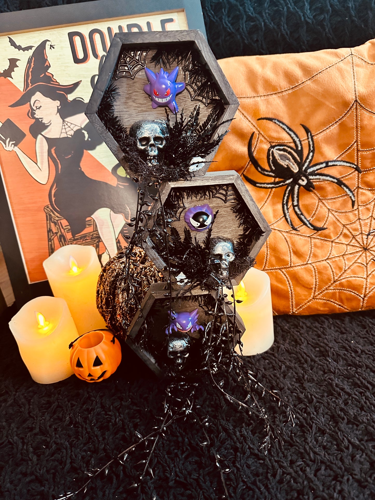 Hangable Spooky Hexagon Terrariums