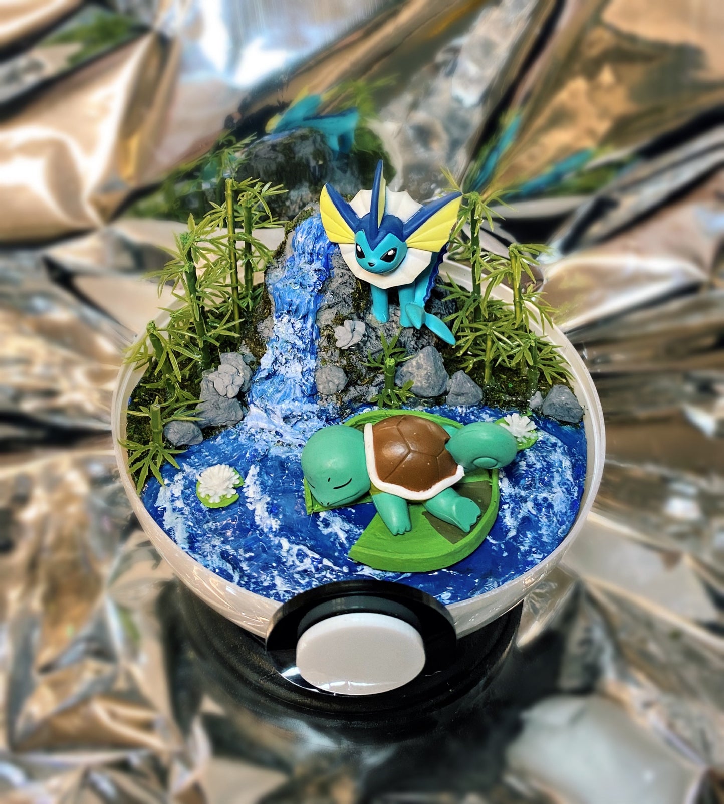 Custom Pokémon Terrarium Bamboo Pond forest